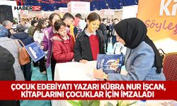 Çocuk edebiyatı yazarı Kübra Nur İşcan, kitaplarını çocuklar için imzaladı