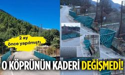 Kovada Köprüsü’nde Yenilenen Bariyerler Yeniden Zarar Gördü