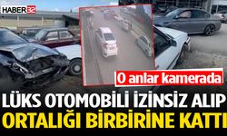 Lüks Otomobili İzinsiz Alıp 3 Araca Çarptı: 1 Yaralı