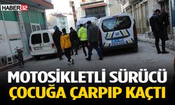 Motosikletli sürücü çocuğa çarpıp kaçtı