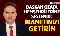 Başkan Özata hemşehrilerine çağrıda bulundu