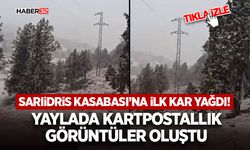 Sarıidris Kasabası’na İlk Kar Yağdı!