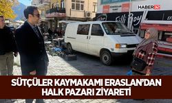 Sütçüler Kaymakamı Eraslan’dan Halk Pazarı Ziyareti