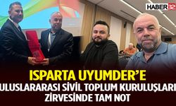 Isparta UYUMDER’e Zirvede Tam Not