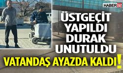 Üstgeçit Yapıldı Durak Unutuldu Vatandaş Ayazda Kaldı