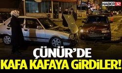 Çünür’de Yürekleri Ağza Getiren Kaza! Kafa Kafaya Girdiler
