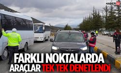 Farklı Noktalarda Araçlar Tek Tek Denetlendi