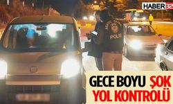 Isparta’da Gece Boyu Şok Yol Uygulaması