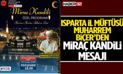 Isparta İl Müftüsü Muharrem Biçer’den Miraç Kandili Mesajı