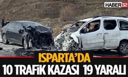 Isparta’da 10 Trafik Kazası 19 Yaralı