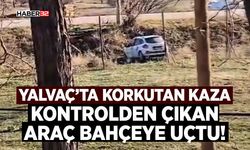 Kontrolden Çıkan Araç Bahçeye Uçtu!