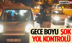 Isparta’da Gece Boyu Şok Yol Uygulaması
