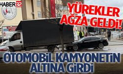 Otomobil Kamyonetin Altına Girdi