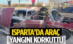 Isparta’da Araç Yangını Korkuttu