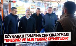 Köy Garajı Esnafına CHP Çıkartması