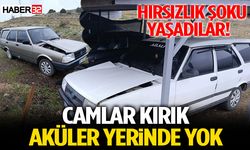 Hırsızlık Şoku Yaşadılar! Camlar Kırık, Aküler Yerinde Yok