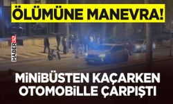 Minibüsten Kaçarken Otomobille Çarpıştı!