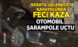 Isparta-Gelendost Karayolunda Otomobil Şarampole Uçtu