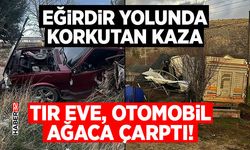 Tır Eve, Otomobil Ağaca Çarptı!