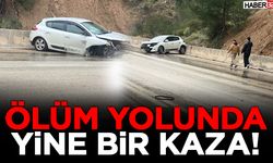 Ölüm Yolunda Yine Bir Kaza Araç Savruldu!