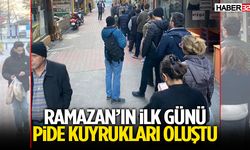 Ramazan’ın İlk Günü Pide Kuyrukları Oluştu