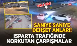 Isparta Trafiğinde Korkutan Çarpışmalar