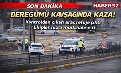 Ispartada kontrolden çıktı direğe çarptı