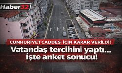 Vatandaş Cumhuriyet Caddesi için kararını verdi..