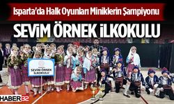 Isparta'da halk oyunları miniklerin şampiyonu Sevim Örnek İlkokulu