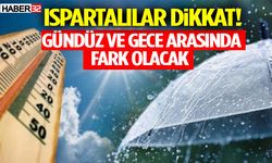 Isparta'da Gündüz Ve Gece Arasında  Sıcaklık Fark Olacak!