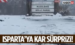 Isparta Yenişarbademli’ye Kar Yağdı