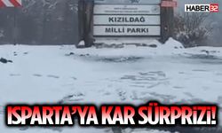 Isparta Yenişarbademli’ye Kar Yağdı