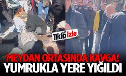 Meydan Ortasında Kavga! Yumrukla Yere Yığıldı