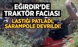 Lastiği Patladı, Şarampole Devrildi!