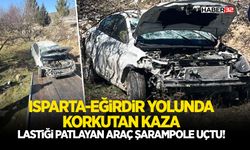 Lastiği Patlayan Araç Şarampole Uçtu!