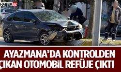 Ayazmana’da Kontrolden Çıkan Otomobil Refüje Çıktı