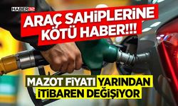 Mazot fiyatı yarından itibaren değişiyor