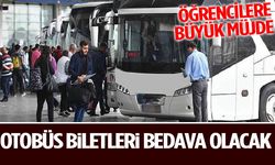 Öğrencilere Büyük Müjde Otobüs Biletleri Bedava Olacak