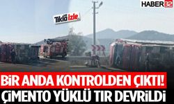 Ağlasun-Bucak Yolunda Tır Devrildi
