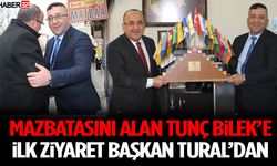 Mazbatasını Alan Tunç Bilek’e İlk Ziyaret Başkan Tural’dan