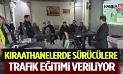 Isparta’da Kıraathanelerde Sürücülere Trafik Eğitimi Veriliyor