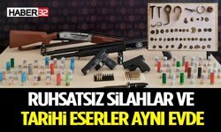 Ruhsatsız Silahlar Ve Tarihi Eserler Aynı Evde