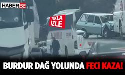 Burdur Dağ Yolunda Korkutan Kaza!