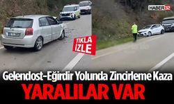 Gelendost-Eğirdir Yolunda Zincirleme Kaza Yaralılar Var