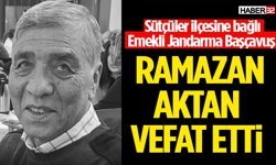 Sütçüler ilçesine bağlı Ramazan Aktan Vefat Etti