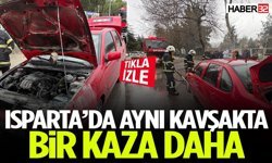 Isparta’da Aynı Kavşakta Bir Kaza Daha