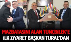 Mazbatasını Alan Tunçbilek’e İlk Ziyaret Başkan Tural’dan