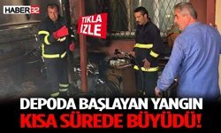 Depoda Başlayan Yangın Kısa Sürede Büyüdü!