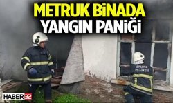 Metruk Binada Çıkan Yangın İtfaiye Ekiplerince Söndürüldü
