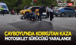 Çayboyu’nda Korkutan Kaza: Motosiklet Sürücüsü Yaralandı!